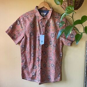 VISSLA Men's Small Floral Button Down Shirt NEW